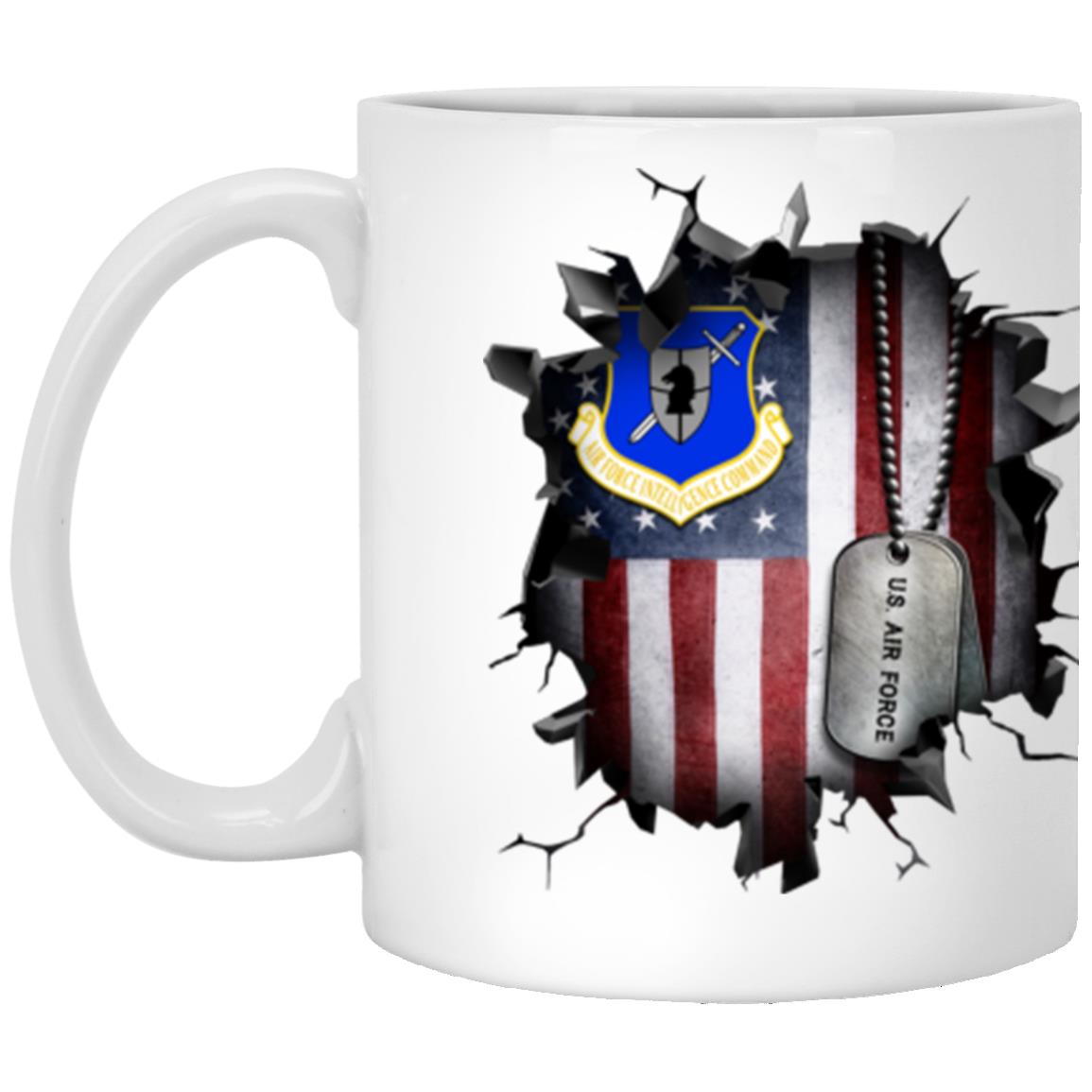 US Air Force Intelligence Command 3D Break Effect Coffee Mug 11oz - 15oz White Mug