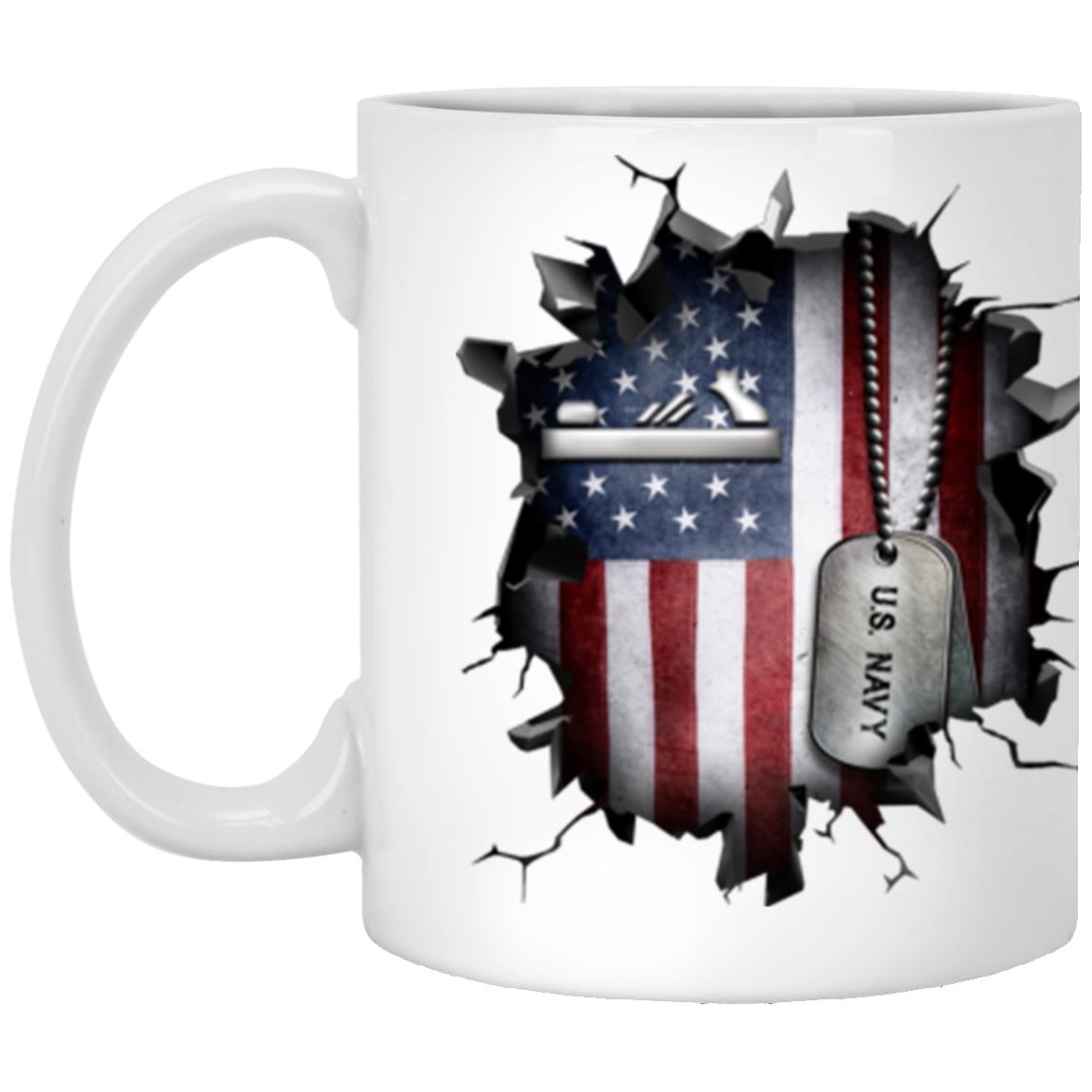 US Navy Patternmaker Navy PM 3D Break Effect 11oz - 15oz White Mug