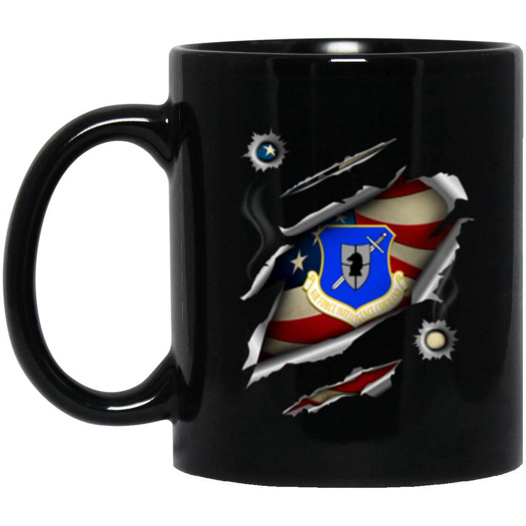 US Air Force Intelligence Command 3D Bullet Holes Effect 11oz - 15oz Black Mug