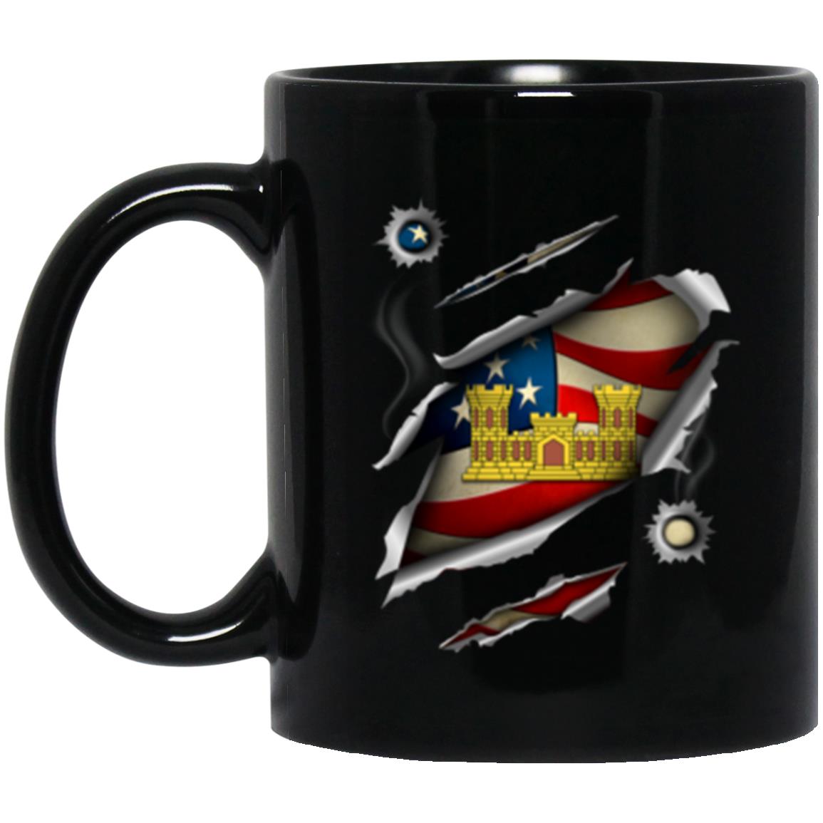 US Army Corps of Engineers 11oz - 15oz Black Mug