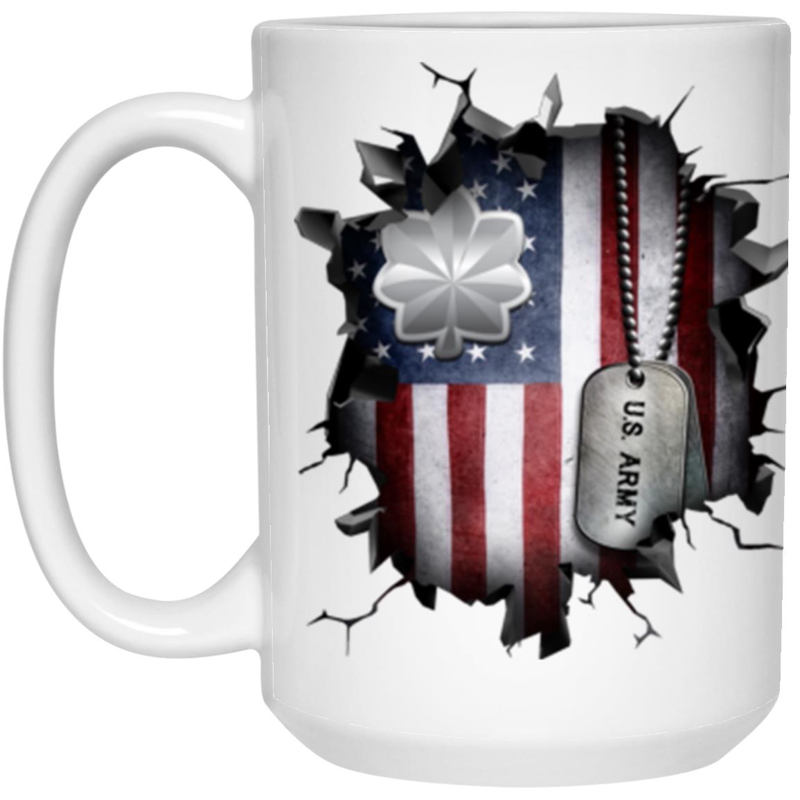 US Army O-5 Lieutenant Colonel O5 LTC Field Officer Ranks 3D Break Effect 11oz - 15oz White Mug