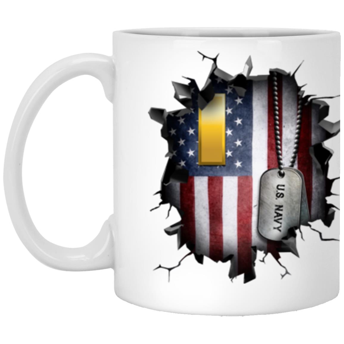 US Navy O-1 Ensign O1 ENS Junior Officer 3D Break Effect Coffee Mug 11oz - 15oz White Mug