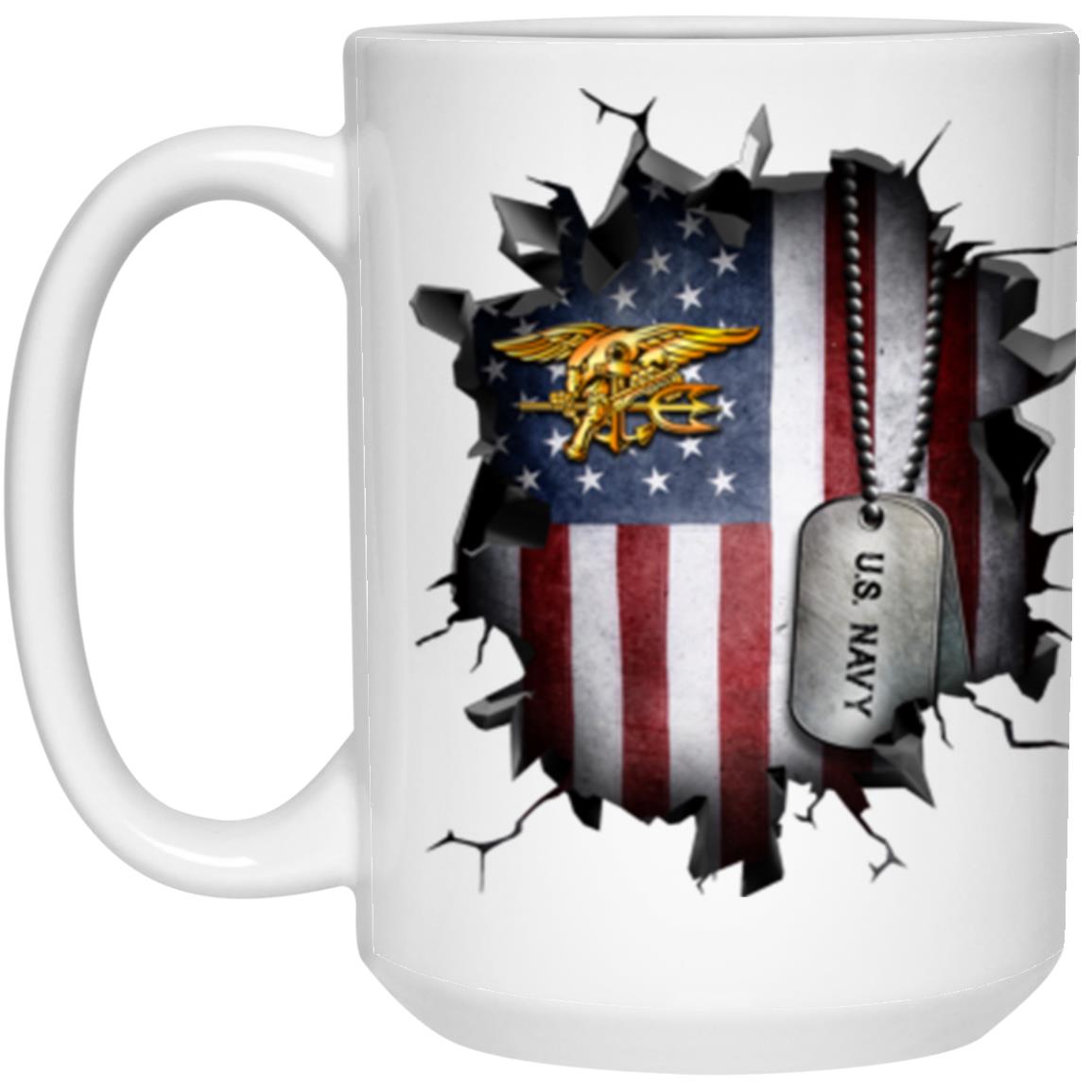 US Navy Special Warfare 3D Break Effect Coffee Mug 11oz - 15oz White Mug