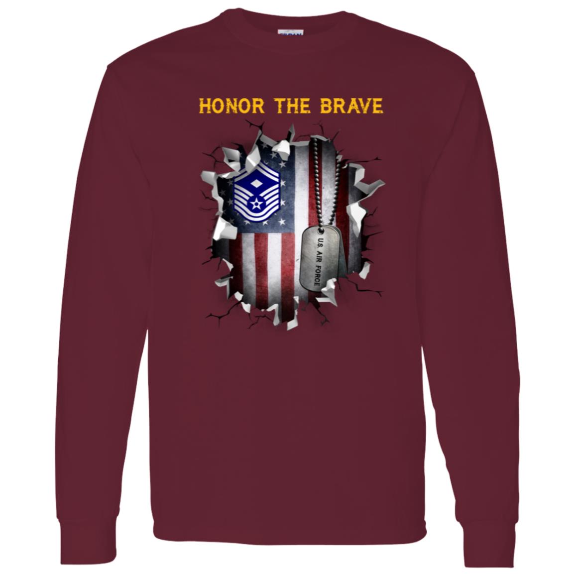 US Air Force E-8 First sergeant E-8  - Honor The Brave - Honor The Brave Front Shirt