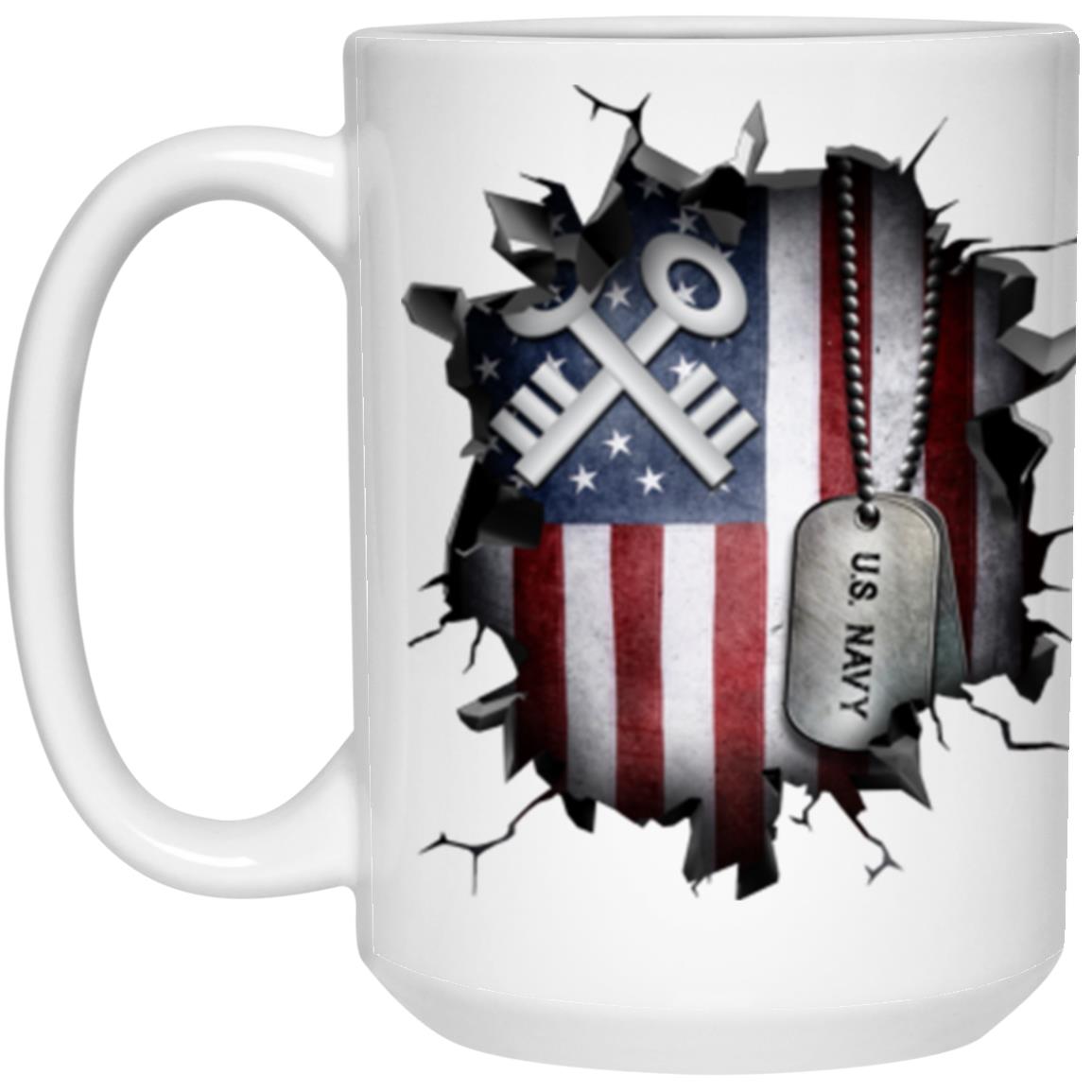 US Navy Logistics specialist Navy LS 3D Break Effect 11oz - 15oz White Mug