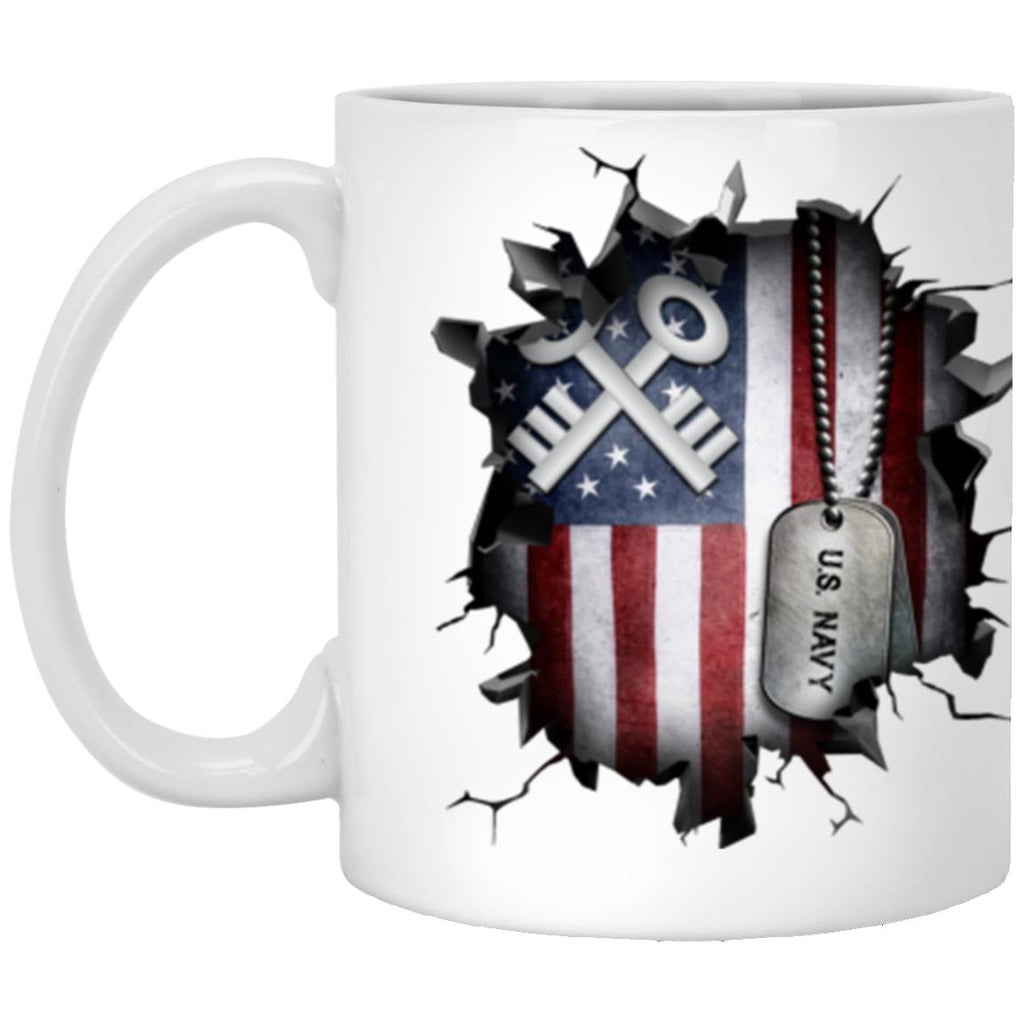 US Navy Logistics specialist Navy LS 3D Break Effect 11oz - 15oz White Mug