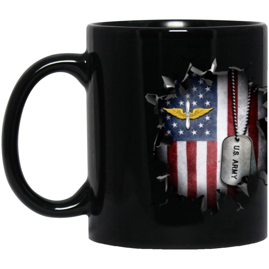 US Army Aviation 3D Break Effect 11oz - 15oz Black Mug