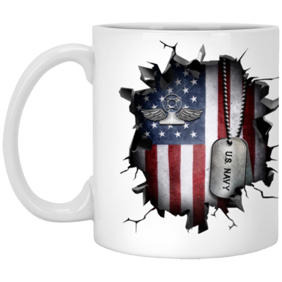 US Navy Air Traffic Controller Navy AC 3D Break Effect 11oz - 15oz White Mug