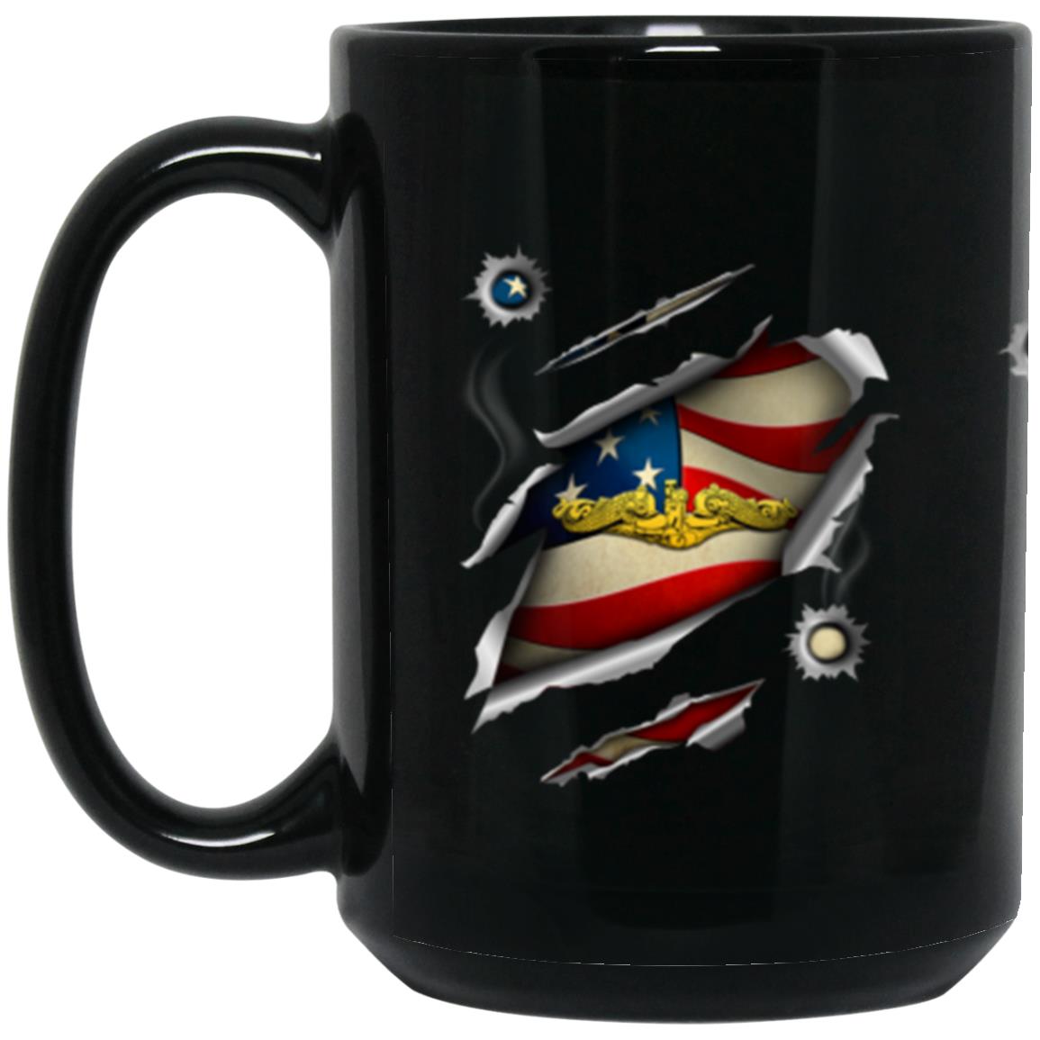 US Navy Submarine Officer 11oz - 15oz Black Mug