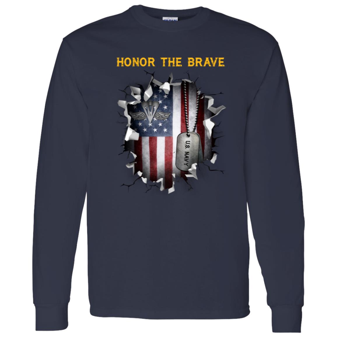 Navy Aircrew Survival Equipmentman Navy PR - Honor The Brave Front Shirt