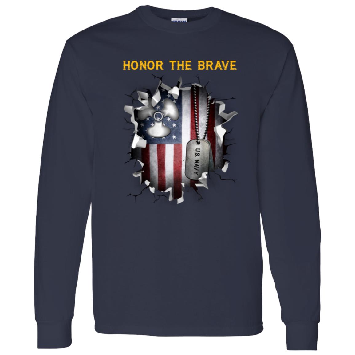 US Navy Machinist_s Mate Navy MM - Honor The Brave Front Shirt