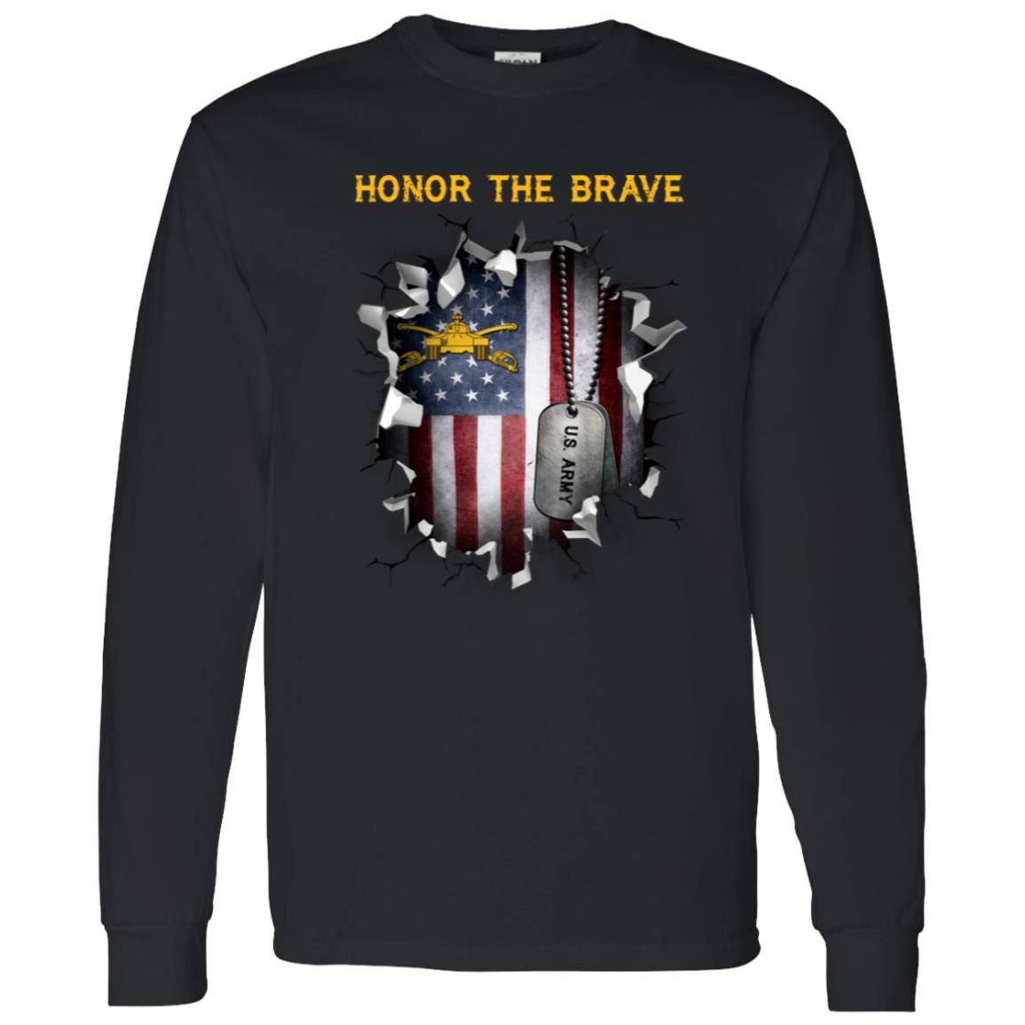 US Army Armor  - Honor The Brave Front Shirt