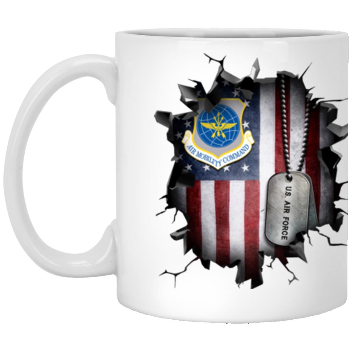 US Air Force Air Mobility Command 3D Break Effect Coffee Mug 11oz - 15oz White Mug