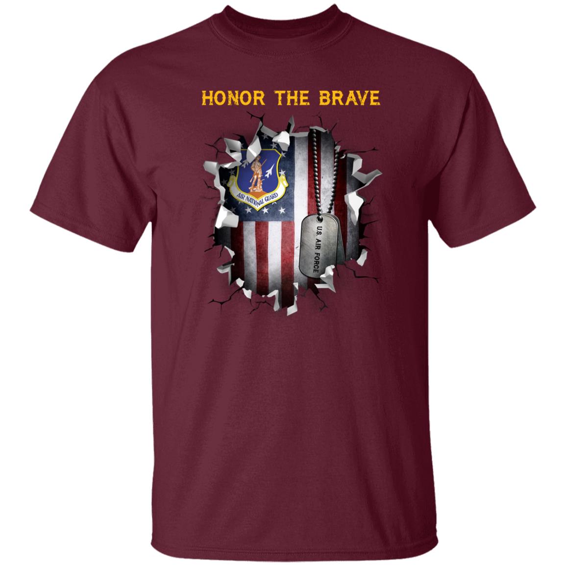 US Air Force Air National Guard - Honor The Brave Front Shirt