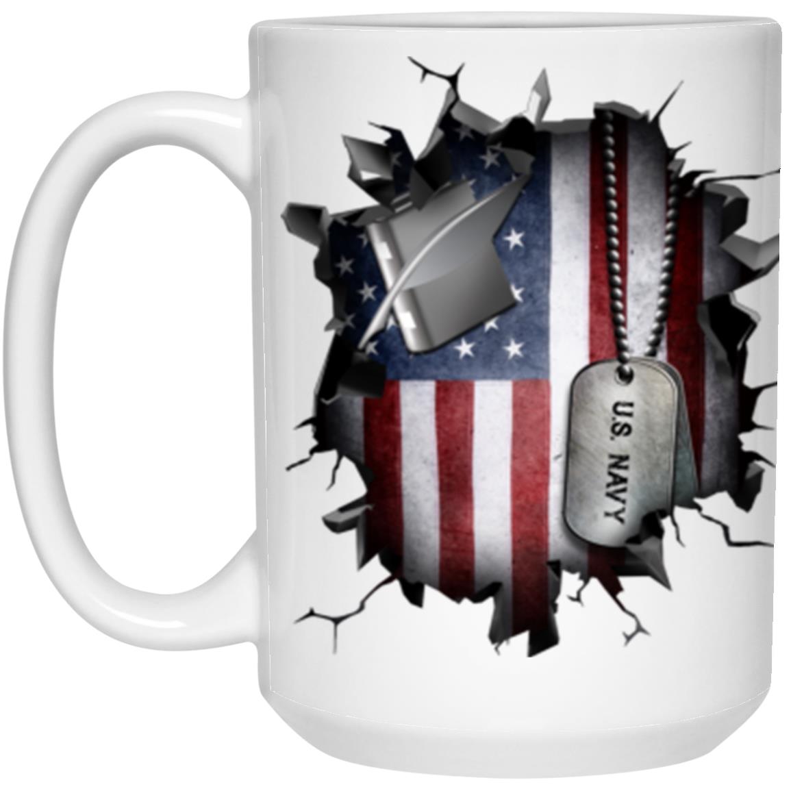 US Navy Personnel Specialist Navy PS 3D Break Effect 11oz - 15oz White Mug