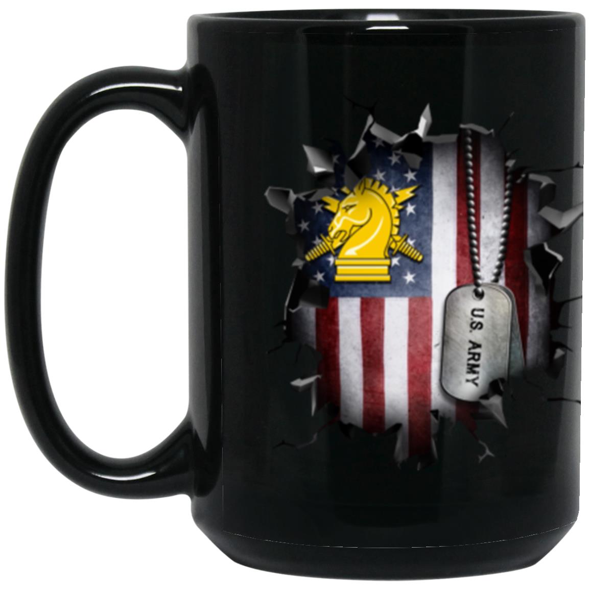 US Army Psychological Ops 3D Break Effect 11oz - 15oz Black Mug