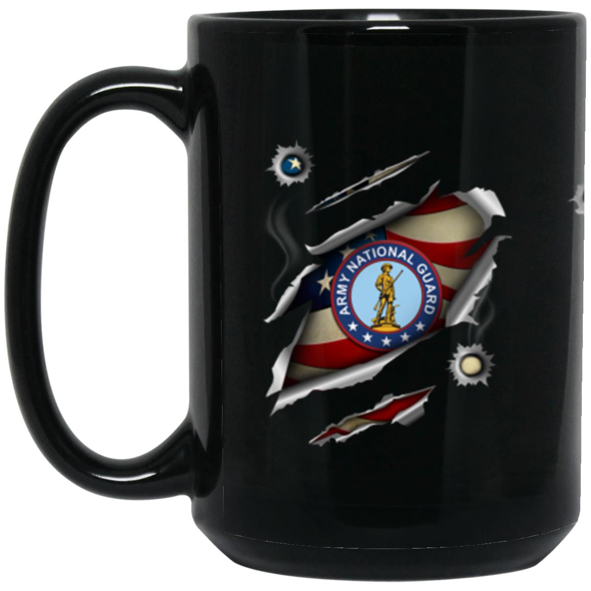 US Army National Guard 11oz - 15oz Black Mug