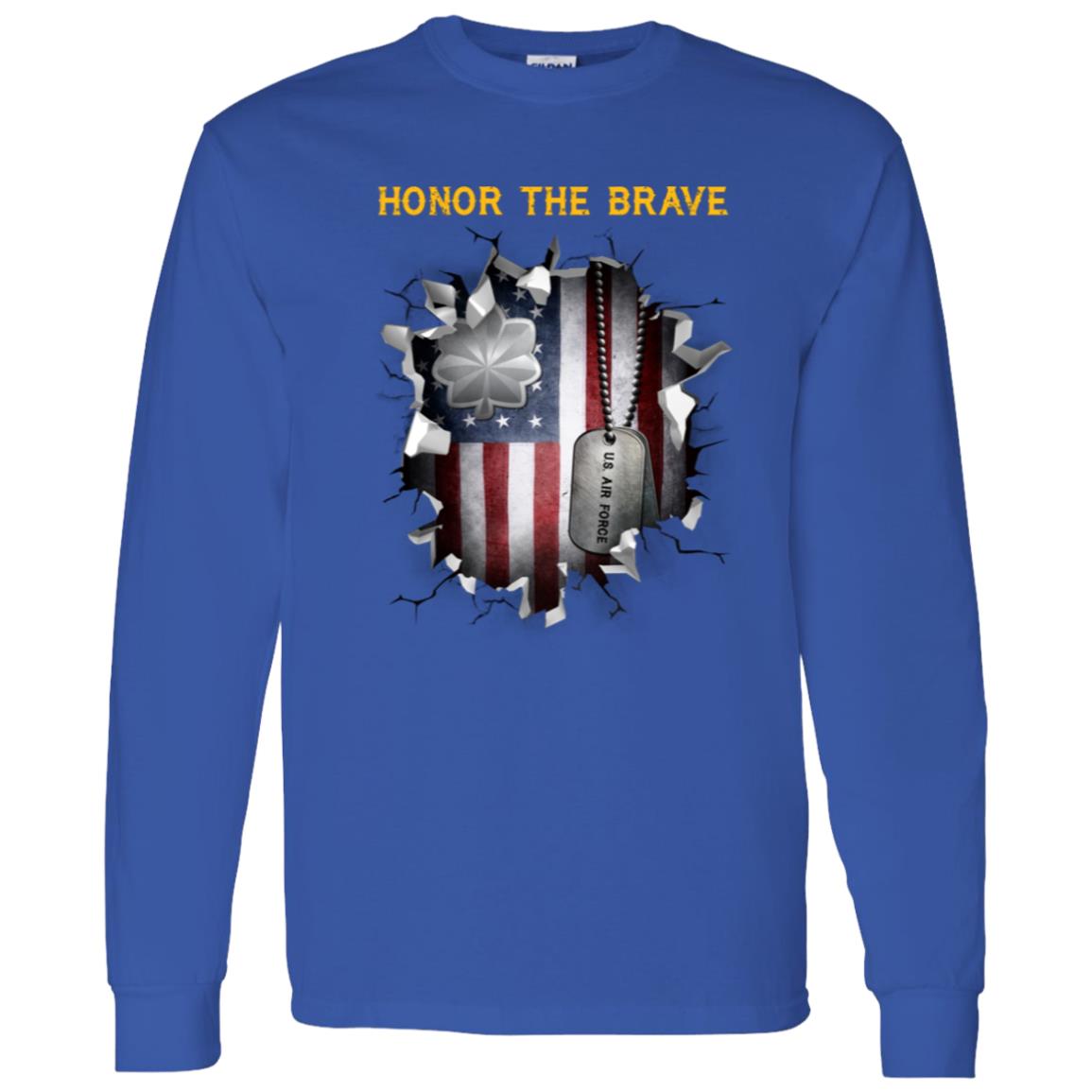 US Air Force O-5 Lieutenant Colonel Lt Co O5 Field Officer  - Honor The Brave - Honor The Brave Front Shirt
