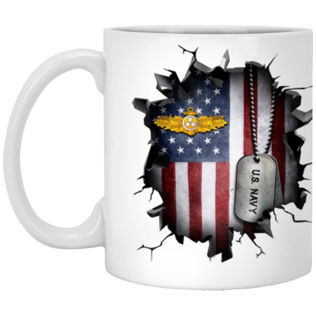 US Navy Engineering Duty Officer 3D Break Effect Coffee Mug 11oz - 15oz White Mug