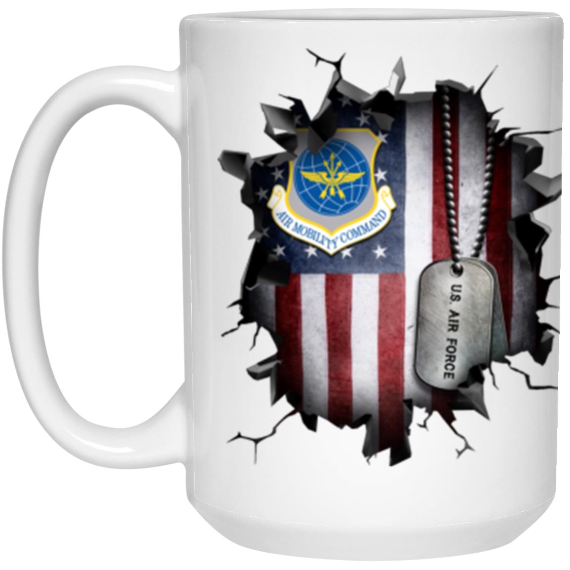 US Air Force Air Mobility Command 3D Break Effect Coffee Mug 11oz - 15oz White Mug