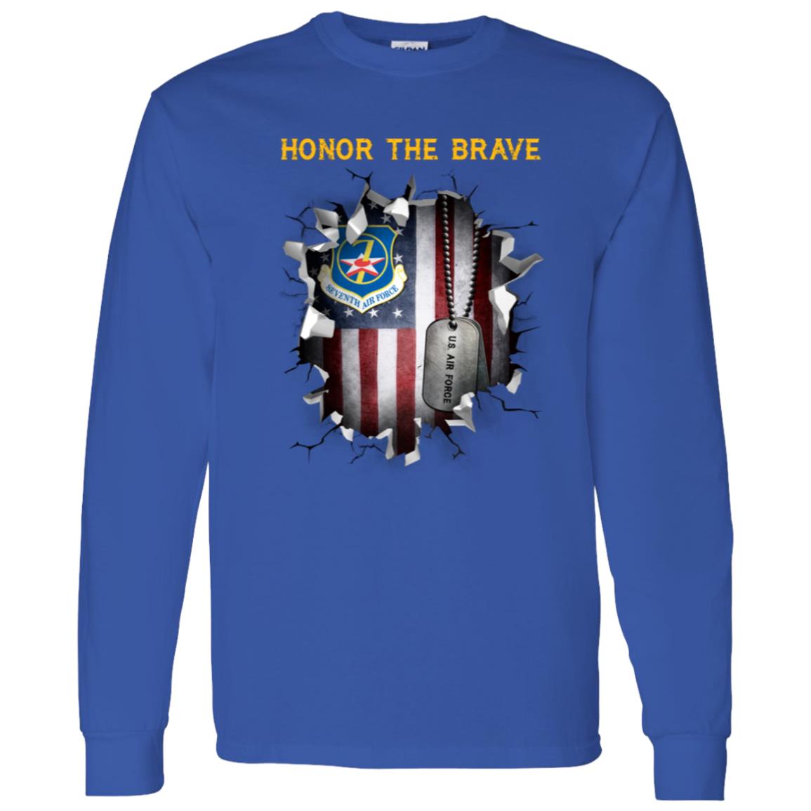 US Air Force Seventh Air Force - Honor The Brave Front Shirt