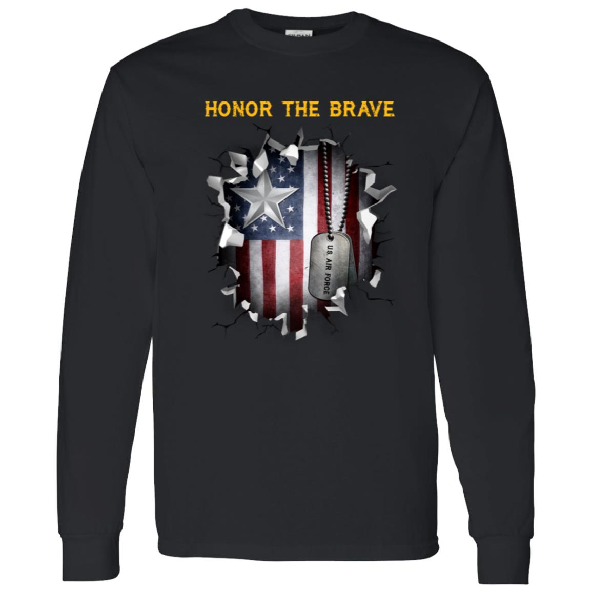 US Air Force O-7 Brigadier General Brig O7 General Officer  - Honor The Brave - Honor The Brave Front Shirt