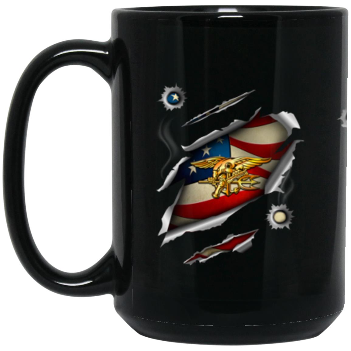 US Navy Special Warfare 11oz - 15oz Black Mug