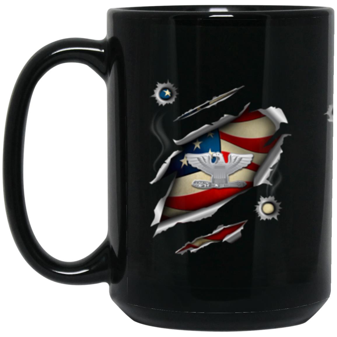 US Army O-6 Colonel O6 COL Field Officer Ranks 11oz - 15oz Black Mug