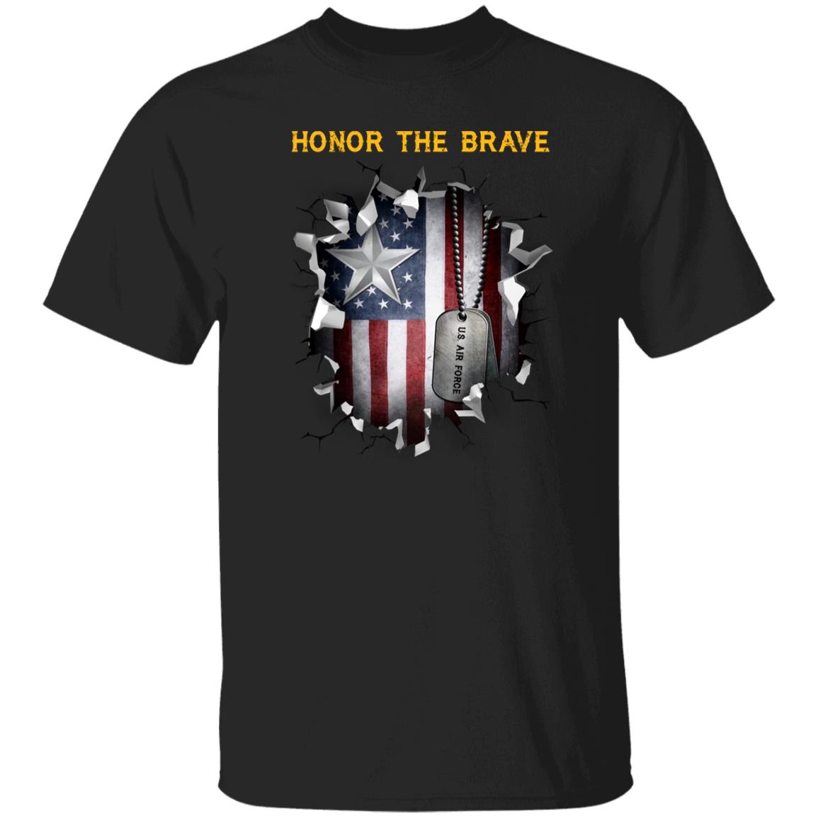 US Air Force O-7 Brigadier General Brig O7 General Officer  - Honor The Brave - Honor The Brave Front Shirt