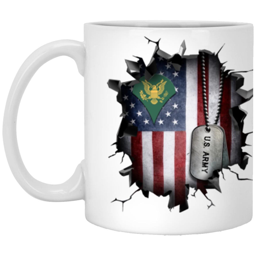 US Army E-4 SPC E4 Specialist Ranks 3D Break Effect 11oz - 15oz White Mug