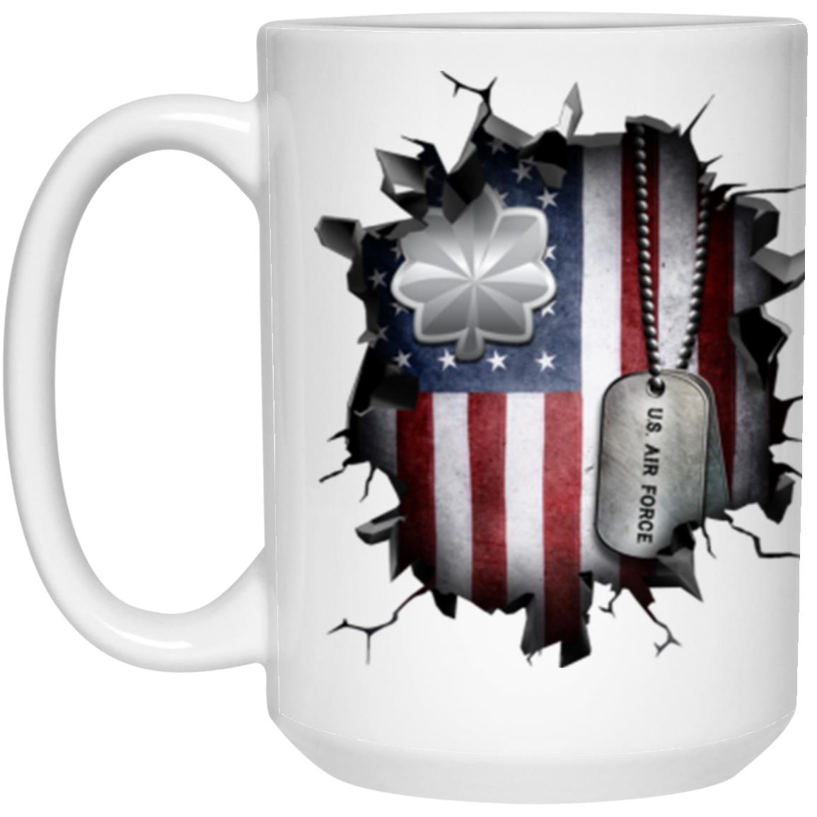 US Air Force O-5 Lieutenant Colonel Lt Co O5 Field Officer Ranks 3D Break Effect Coffee Mug 11oz - 15oz White Mug