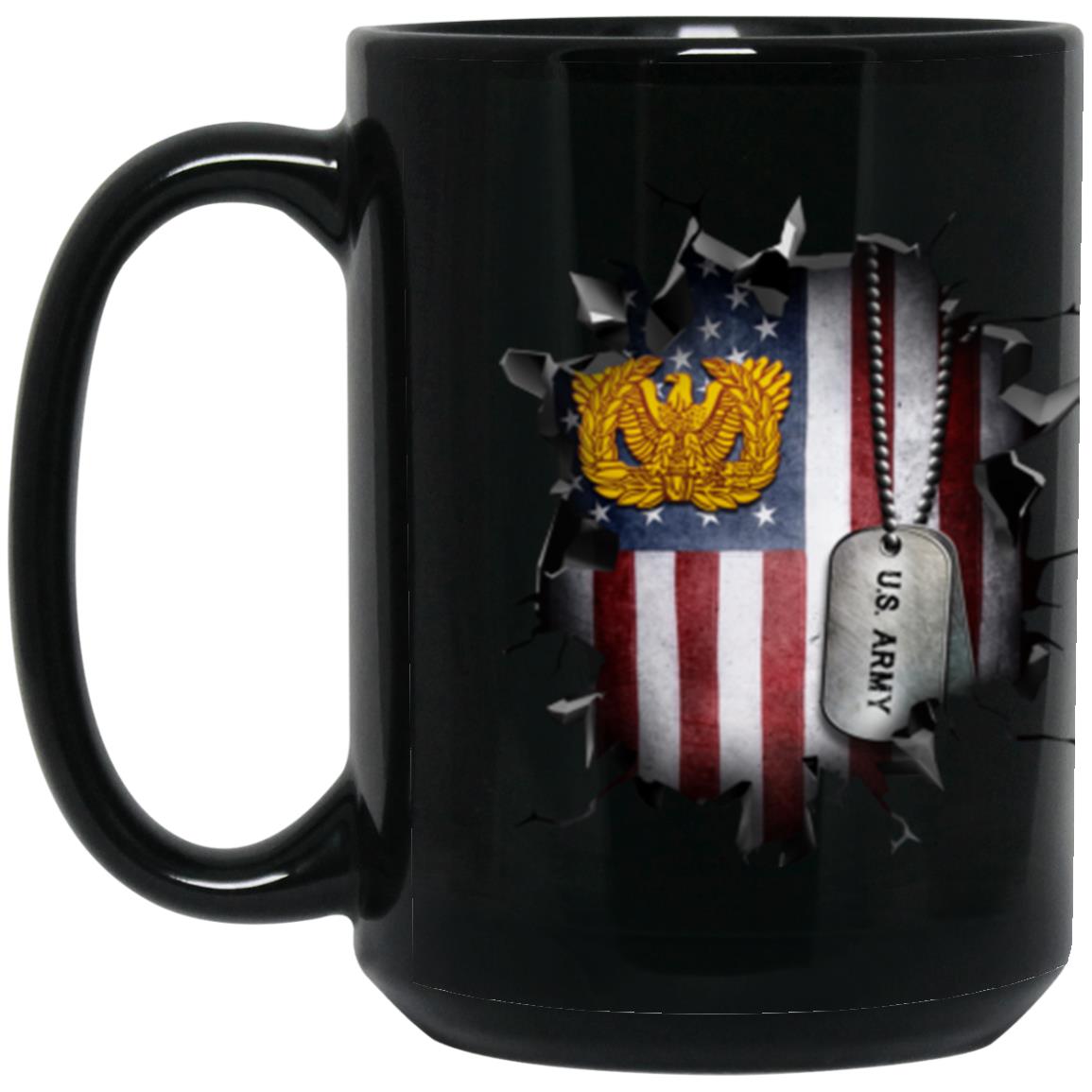 US Former Warrant Officer Corps 3D Break Effect 11oz - 15oz Black Mug