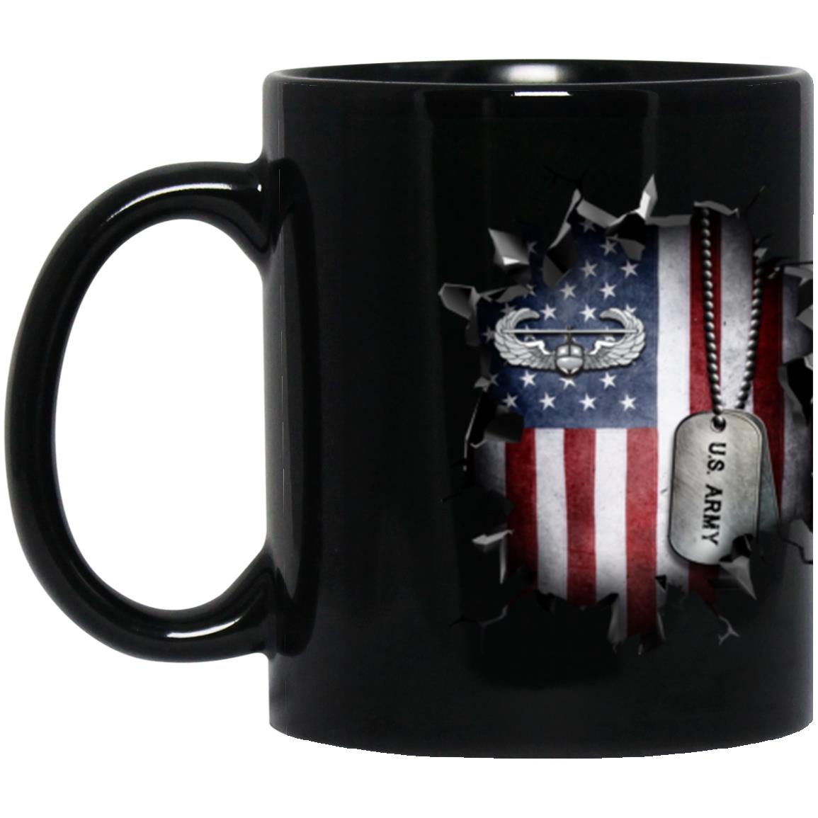 US Army Air Assault 3D Break Effect 11oz - 15oz Black Mug