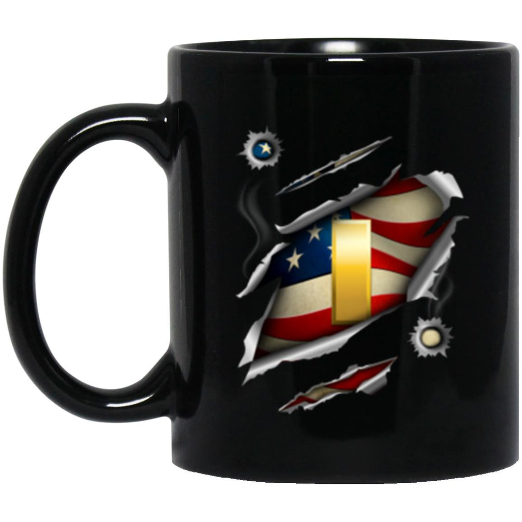 US Army O-1 Second Lieutenant O1 2LT Commissioned Officer Ranks 11oz - 15oz Black Mug