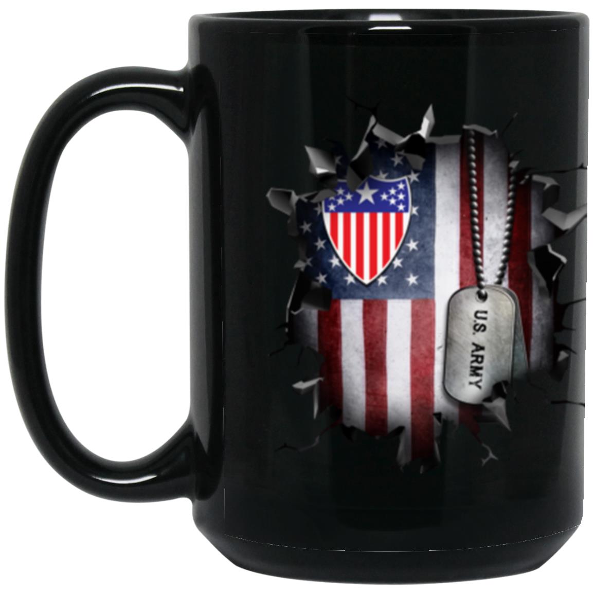 US Army Adjutant General 3D Break Effect 11oz - 15oz Black Mug