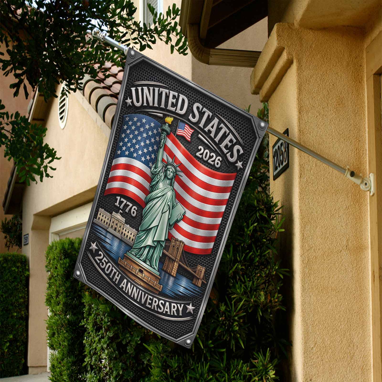USA 250th Anniversary Garden Flag Patriotic Liberty American Flag Decor