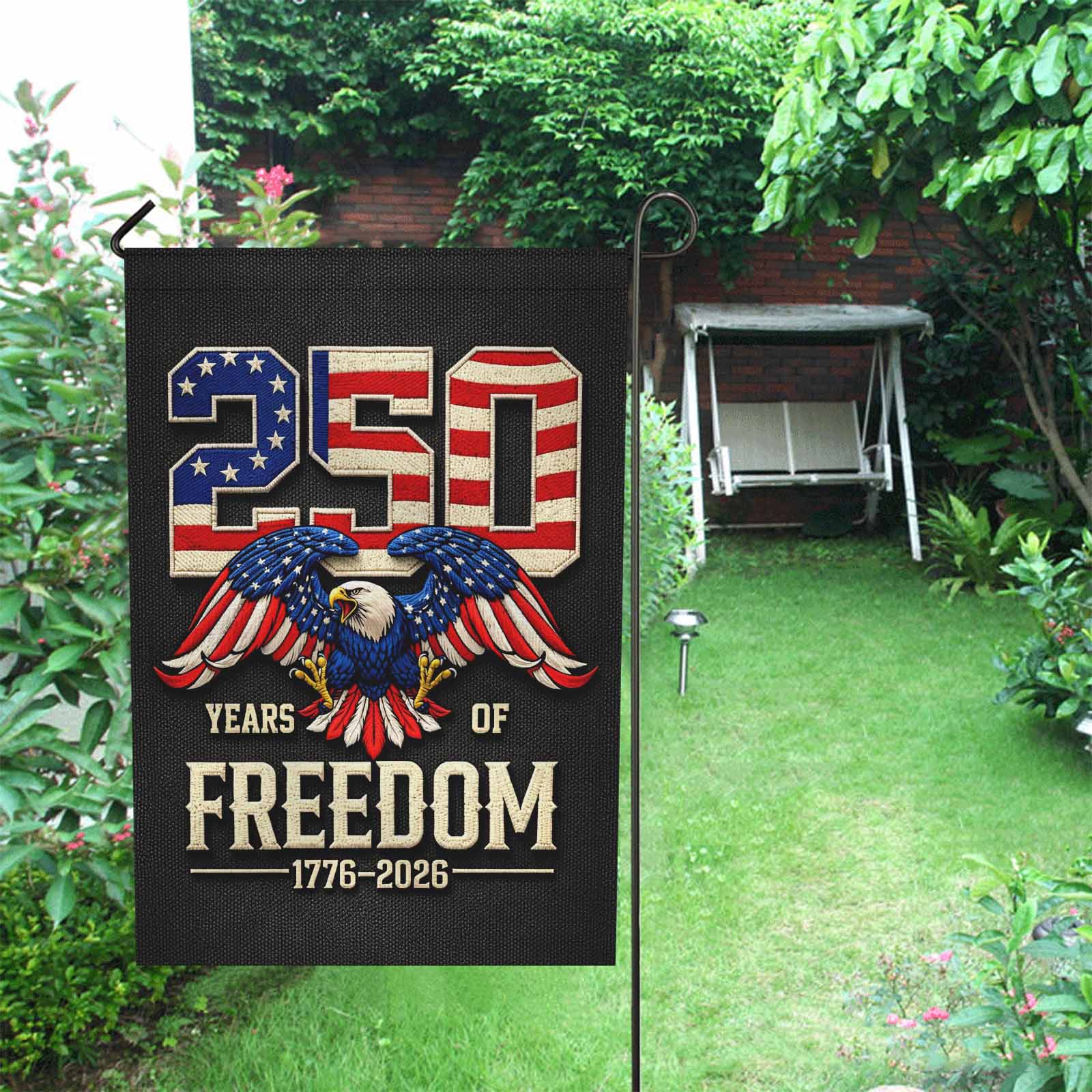 America 250 Patriotic Eagle Garden Flag 1776-2026 Freedom USA Flag Decor
