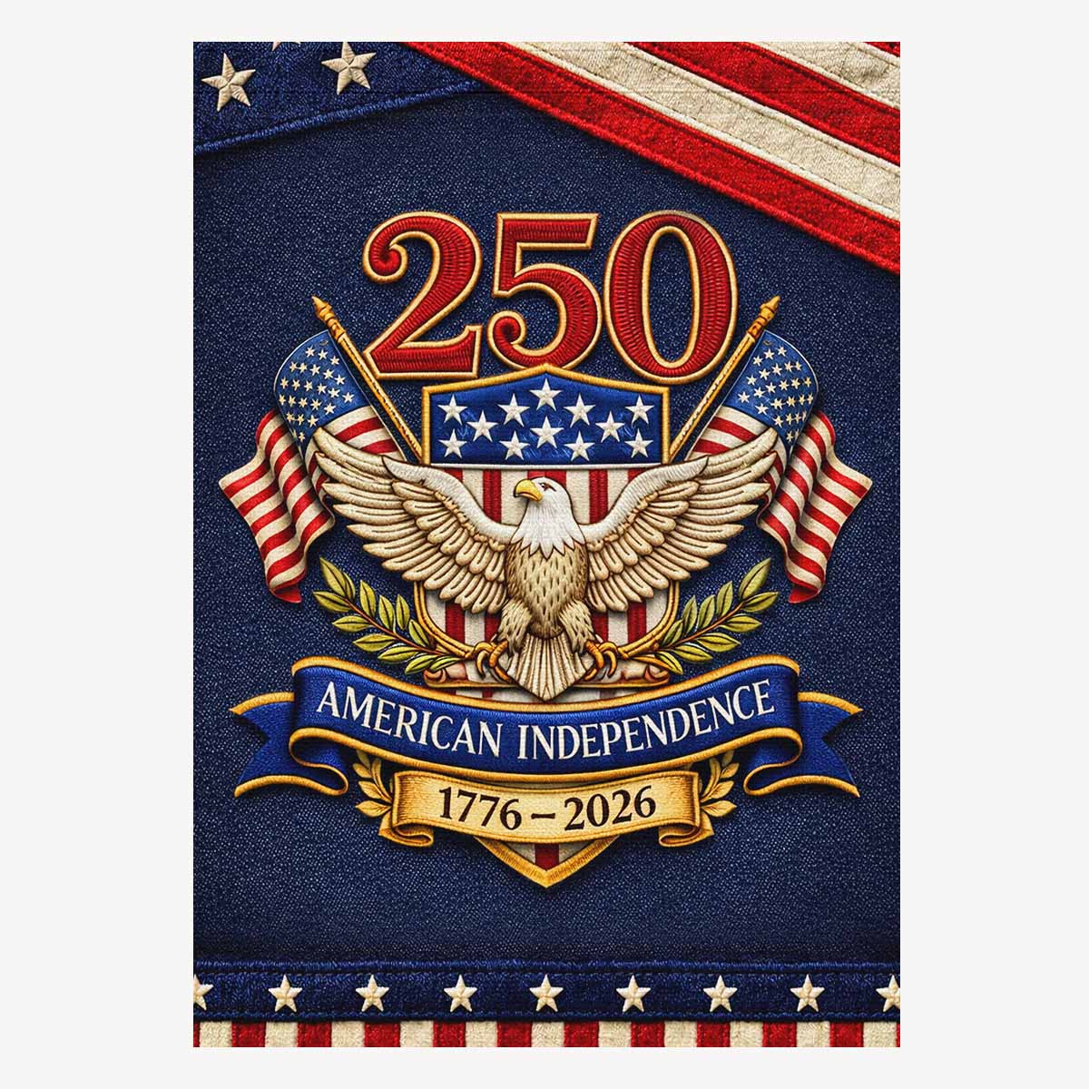 250 Years American Independence House Flag Patriotic Eagle USA Flag Decor