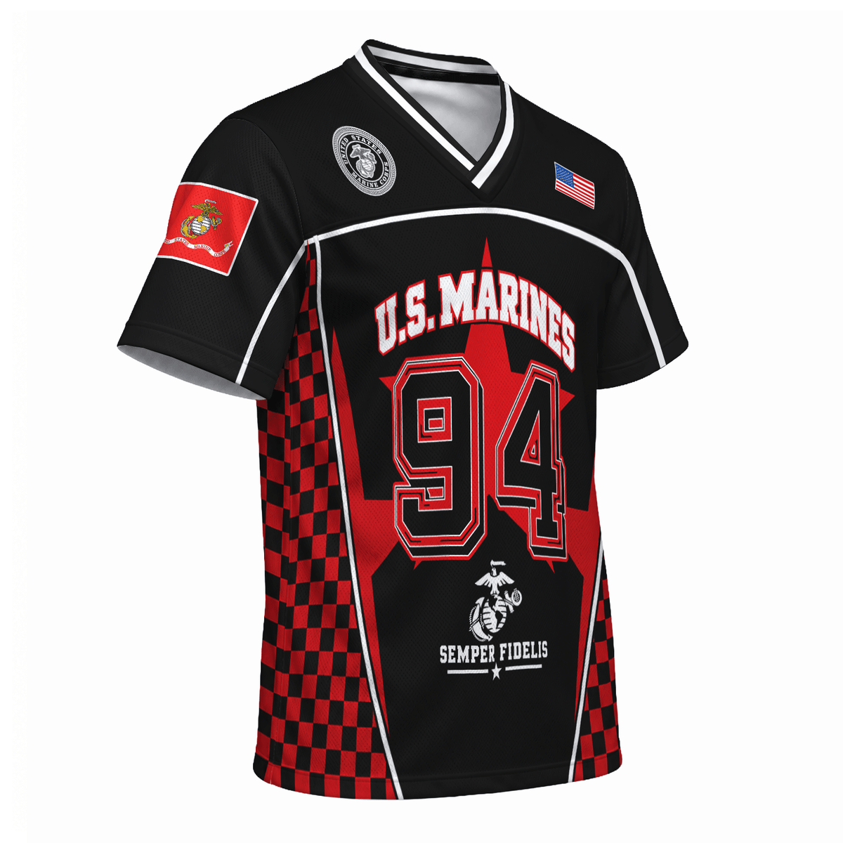 Personalized Marine Corps Sports Jersey Custom Rank Number and Text