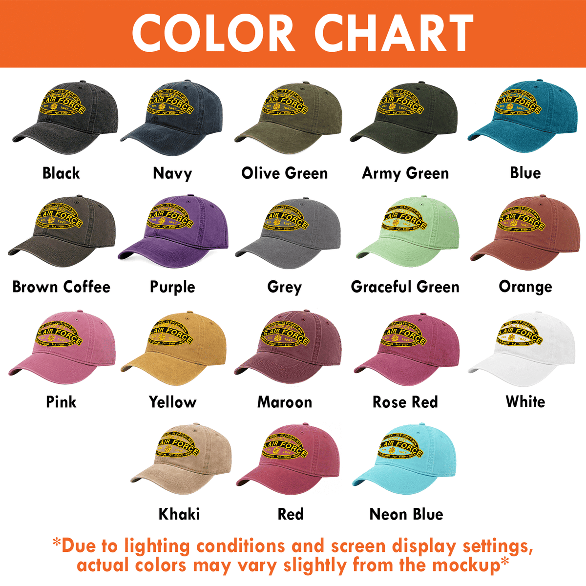 Custom Air Force Veteran Washed Cap Personalized Military Rank and Text