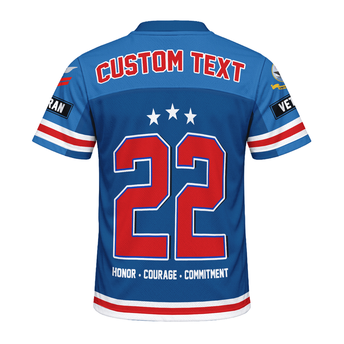 U.S. Navy Personalized Sports Jersey Custom Rank Text and Number