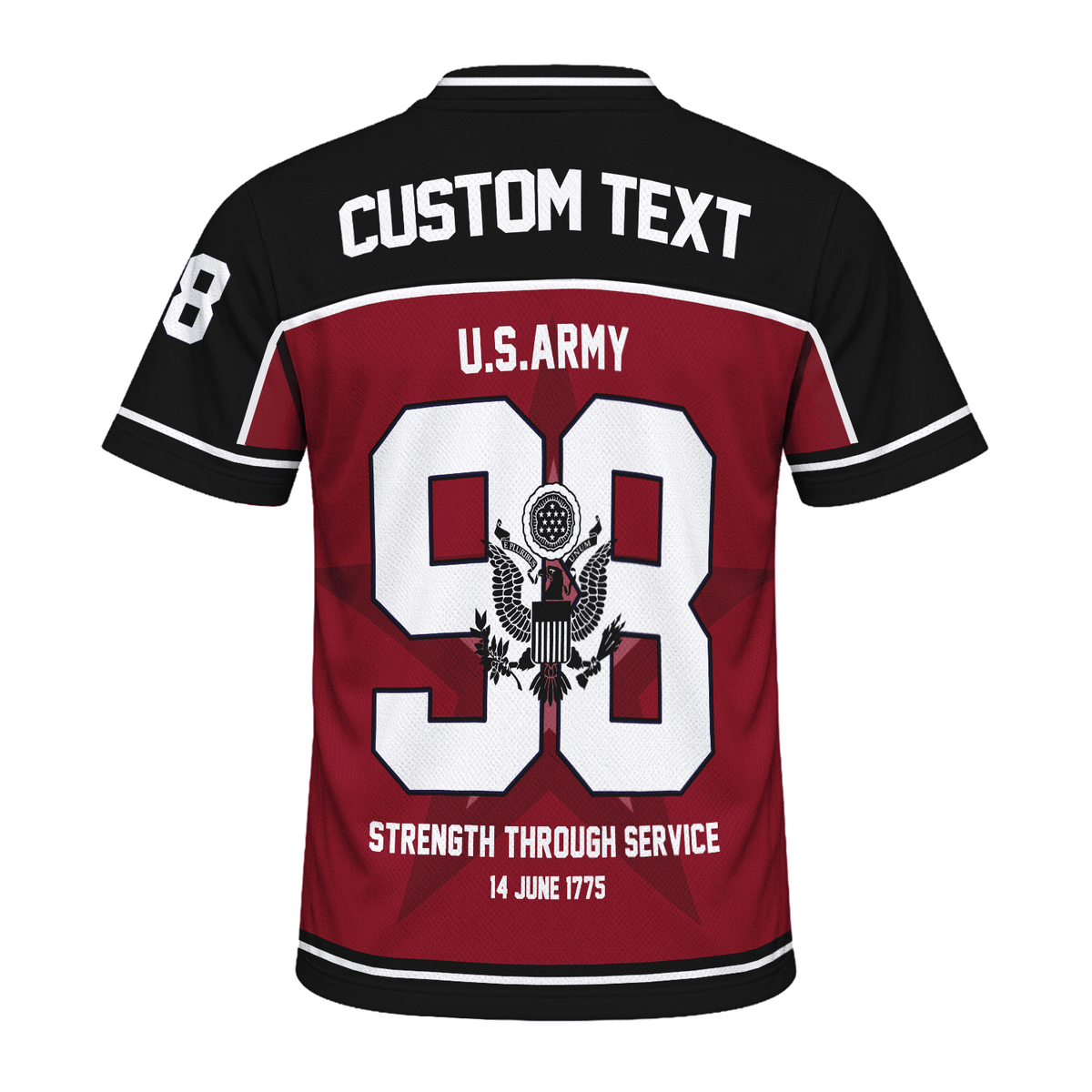 Custom U.S. Army Sports Shirt Personalized Rank Name and Military Text