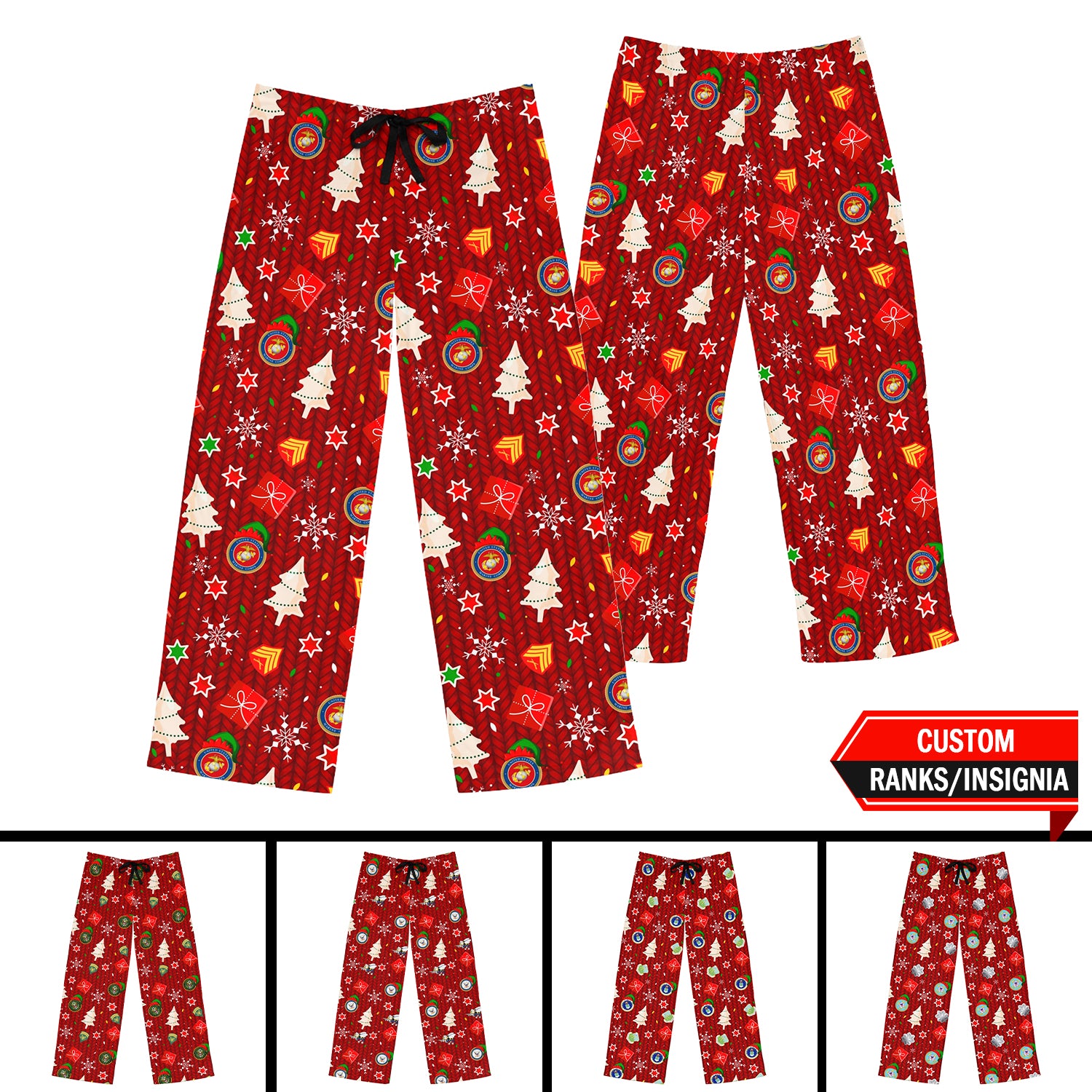 Custom US Military Ranks/Insignia All Over Prints Men's Pajama Pants JPJM03