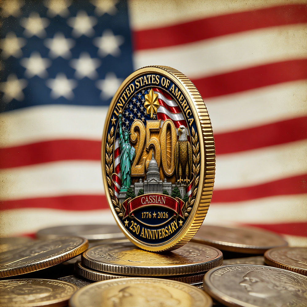 Custom Army Veteran 250th Anniversary Coin