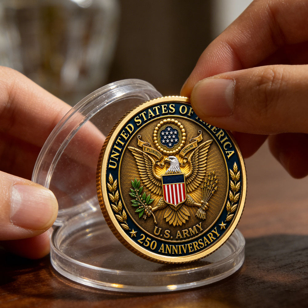 Custom Army Veteran 250th Anniversary Coin