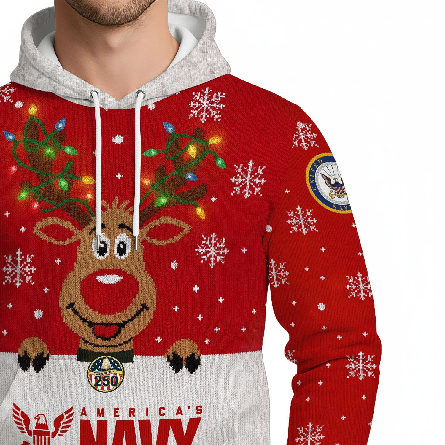 America's Navy 3D All Over Print Hoodie Xmas