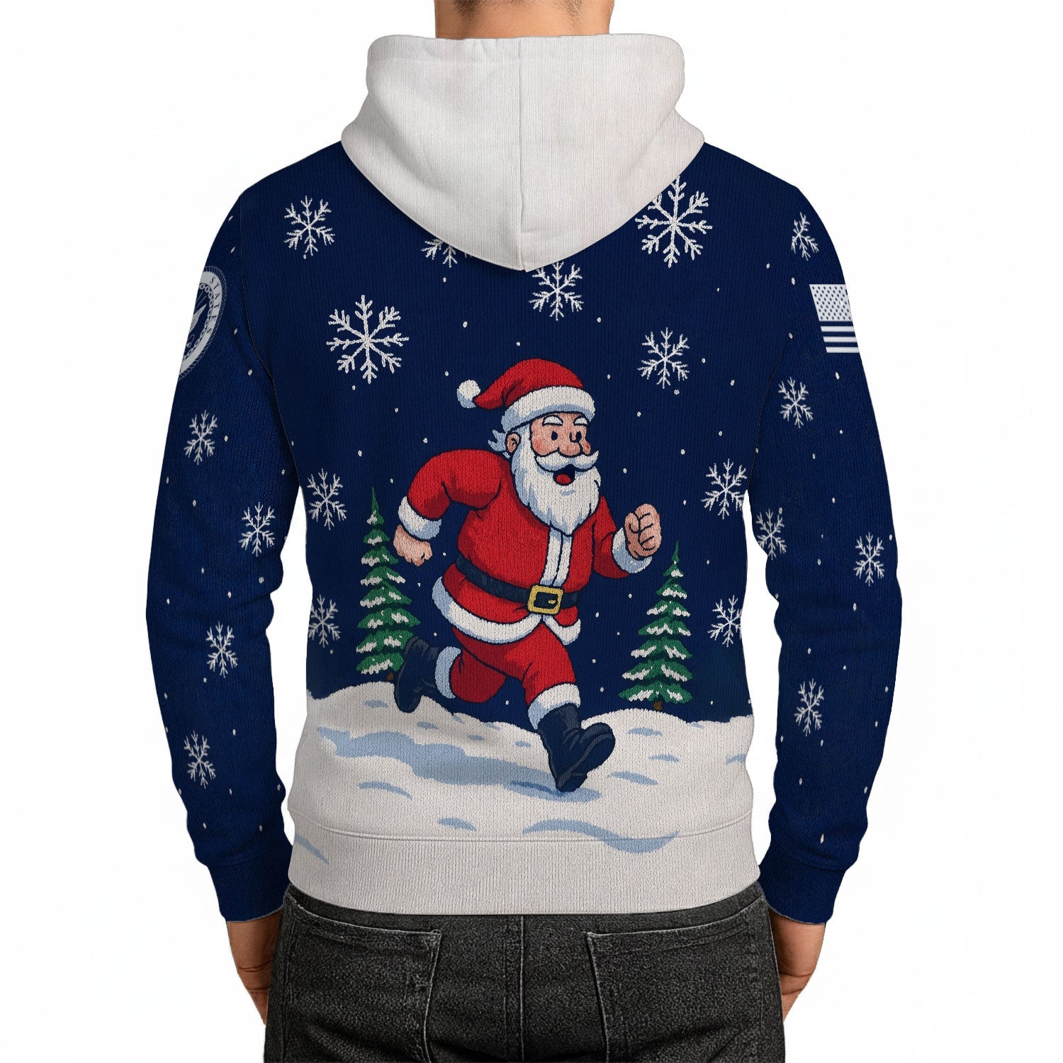 Bigfoot Navy 3D All Over Print Hoodie Xmas