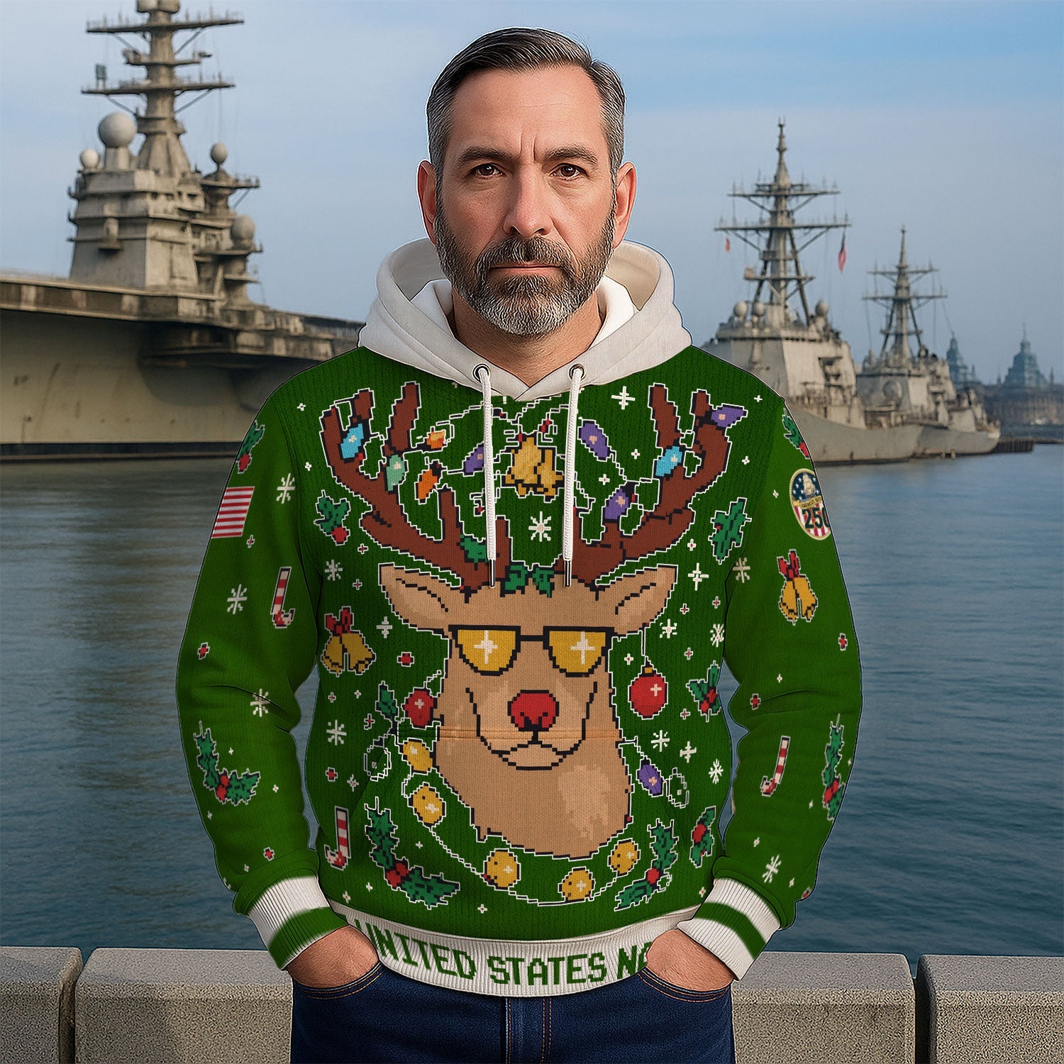 America's Navy Forged By The Sea 3D All Over Print Hoodie Xmas