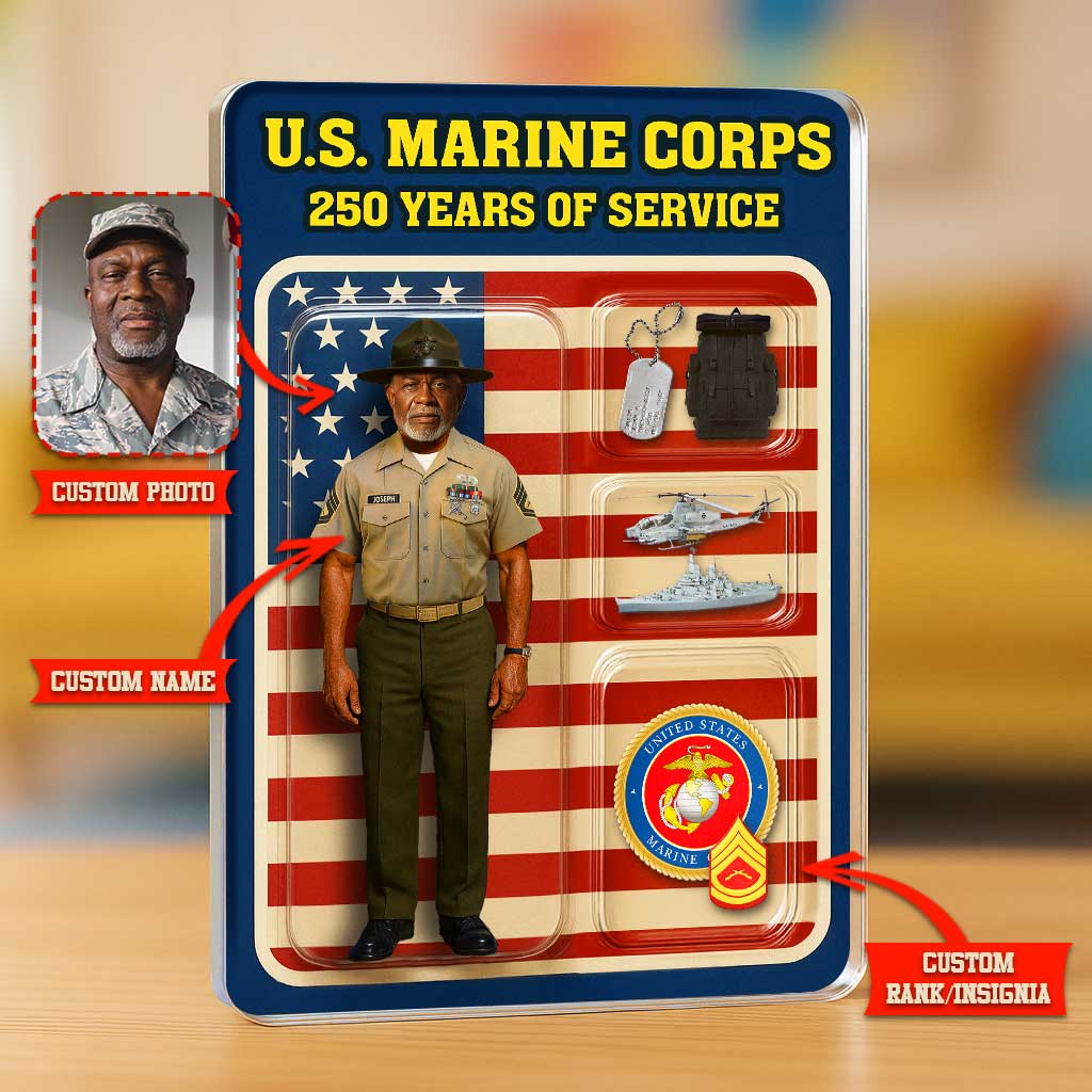 Personalized MARlNE 250th Years Of Service Custom Figure MARlNE Enlist