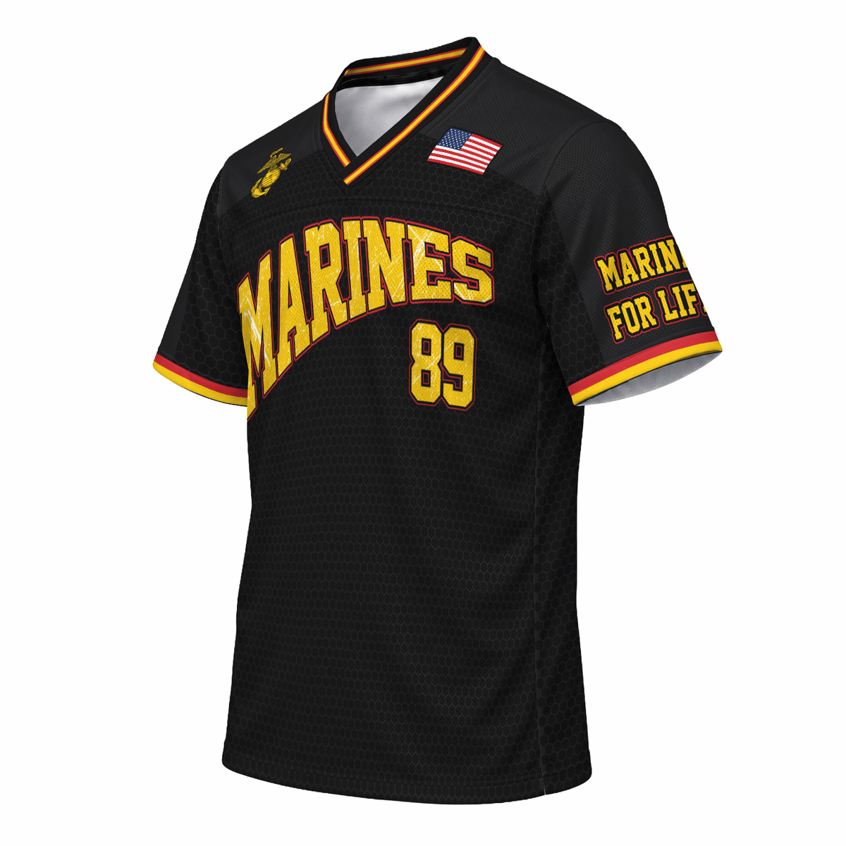 Personalized USMC Sports Jersey Custom Rank Text and Jersey Number